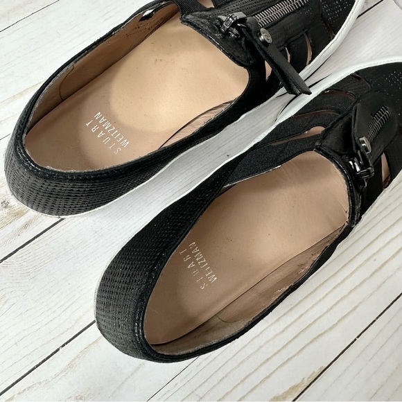 Stuart Weitzman Black and White Getaway Sneakers - Picture 9 of 14